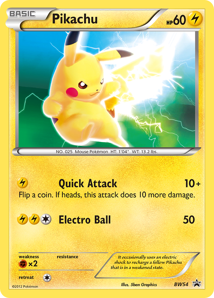 Pikachu (BW54) [Black & White: Black Star Promos] | Play N Trade Winnipeg