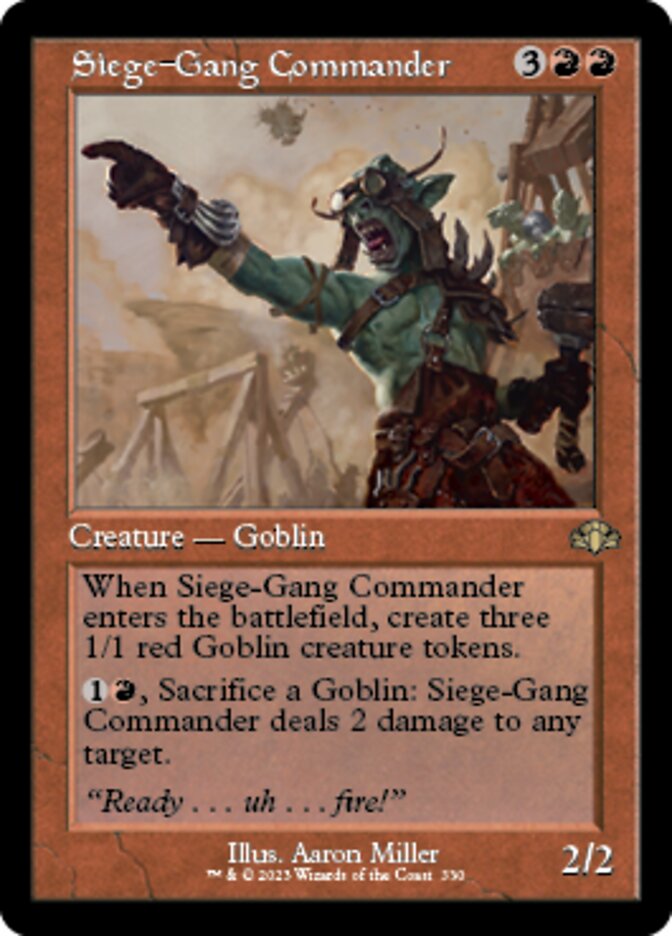 Siege-Gang Commander (Retro) [Dominaria Remastered] | Play N Trade Winnipeg