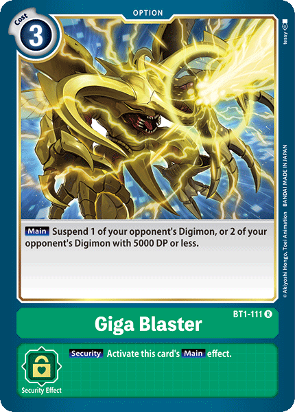 Giga Blaster [BT1-111] [Release Special Booster Ver.1.0] | Play N Trade Winnipeg