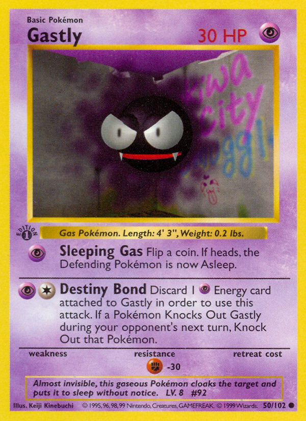 Gastly (50/102) (Shadowless) [Base Set 1st Edition] | Play N Trade Winnipeg