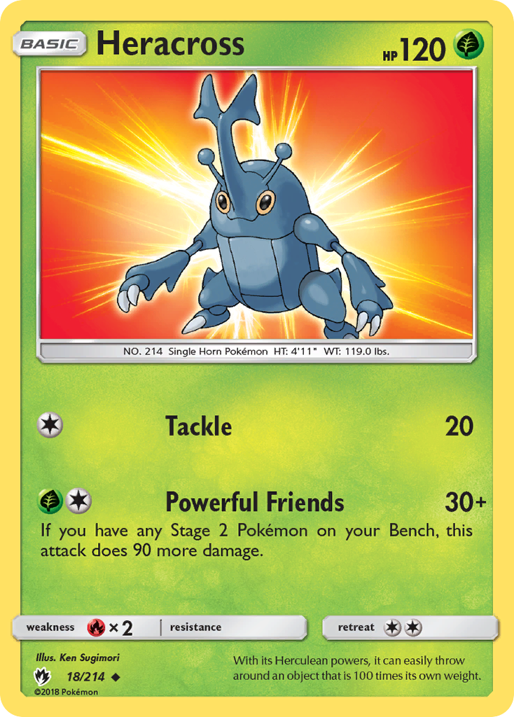 Heracross (18/214) [Sun & Moon: Lost Thunder] | Play N Trade Winnipeg