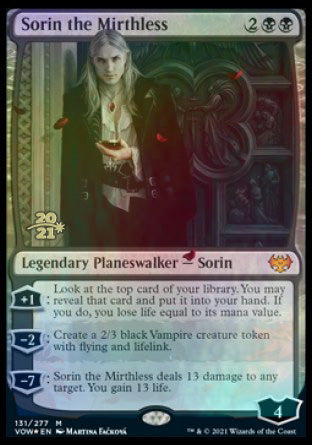 Sorin the Mirthless [Innistrad: Crimson Vow Prerelease Promos] | Play N Trade Winnipeg