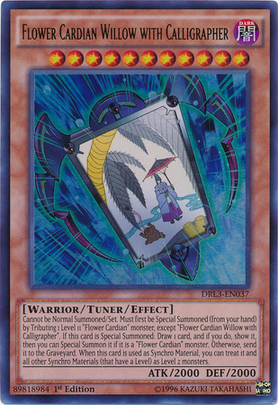Flower Cardian Willow with Calligrapher [DRL3-EN037] Ultra Rare | Play N Trade Winnipeg