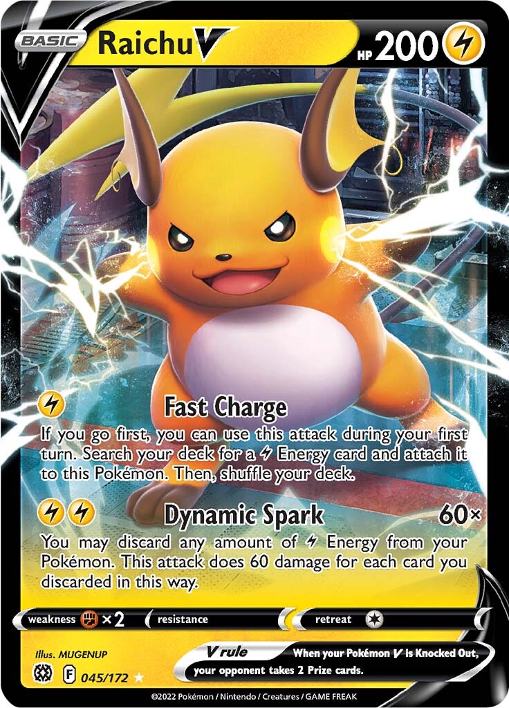 Raichu V (045/172) [Sword & Shield: Brilliant Stars] | Play N Trade Winnipeg