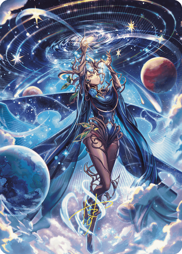 Omniscience Anime Art Card (Gold-Stamped Signature) [Wilds of Eldraine Art Series] | Play N Trade Winnipeg