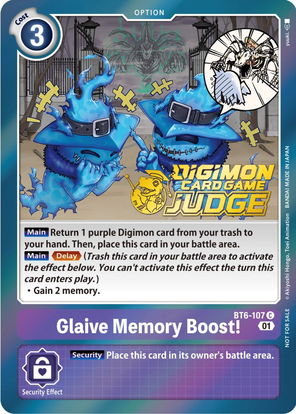 Glaive Memory Boost! [BT6-107] (Judge Pack 3) [Double Diamond Promos] | Play N Trade Winnipeg