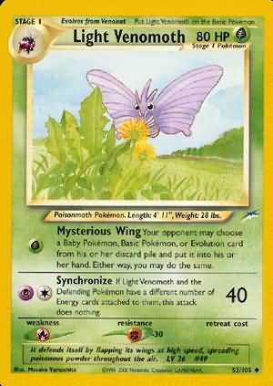 Light Venomoth (53/105) [Neo Destiny Unlimited] | Play N Trade Winnipeg