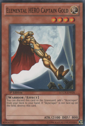 Elemental HERO Captain Gold [LCGX-EN026] Common | Play N Trade Winnipeg