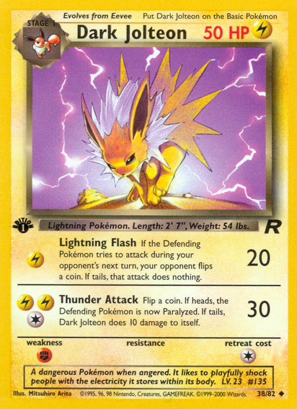 Dark Jolteon (38/82) [Team Rocket 1st Edition] | Play N Trade Winnipeg