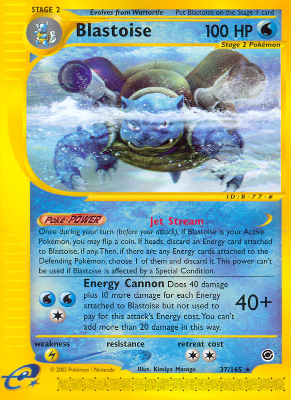 Blastoise (37/165) [Expedition: Base Set] | Play N Trade Winnipeg