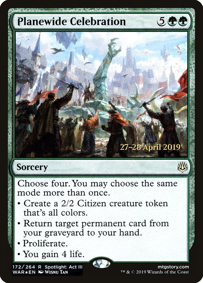 Planewide Celebration  [War of the Spark Prerelease Promos] | Play N Trade Winnipeg
