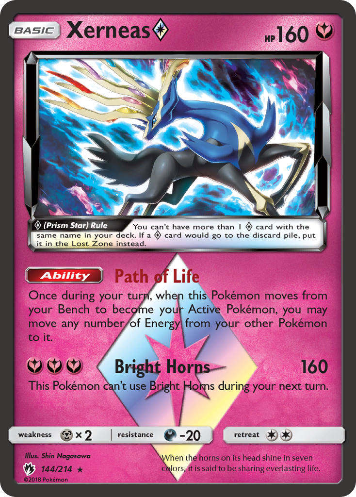 Xerneas (144/214) (Prism Star) [Sun & Moon: Lost Thunder] | Play N Trade Winnipeg