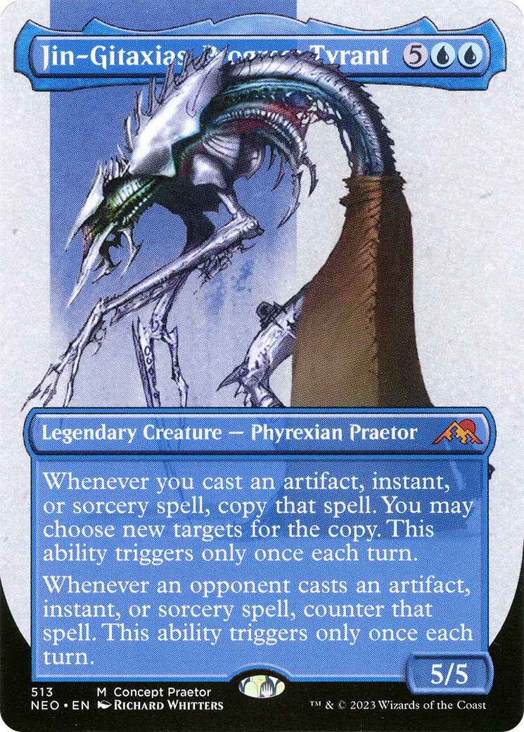 Jin-Gitaxias, Progress Tyrant (Borderless Concept Praetors) [Phyrexia: All Will Be One] | Play N Trade Winnipeg