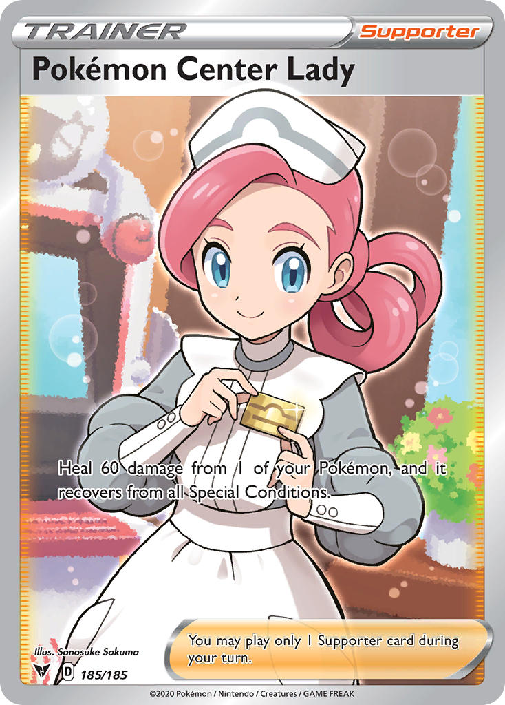 Pokemon Center Lady (185/185) [Sword & Shield: Vivid Voltage] | Play N Trade Winnipeg