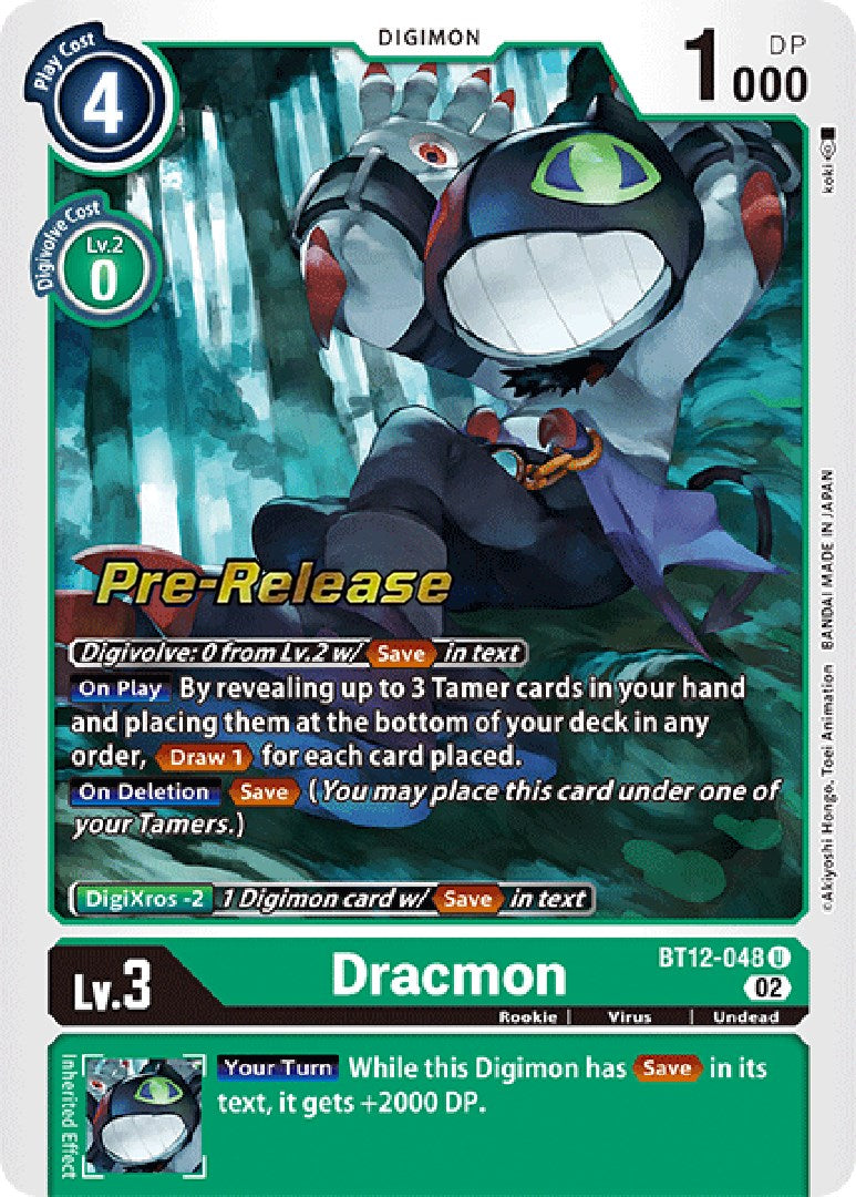 Dracmon [BT12-048] [Across Time Pre-Release Cards] | Play N Trade Winnipeg