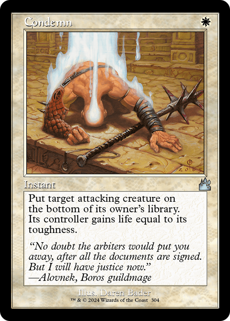 Condemn (Retro Frame) [Ravnica Remastered] | Play N Trade Winnipeg