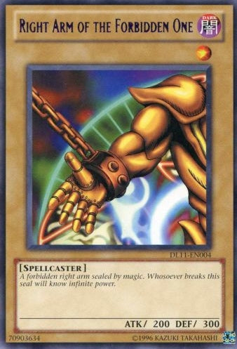 Right Arm of the Forbidden One (Purple) [DL11-EN004] Rare | Play N Trade Winnipeg