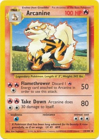 Arcanine (23/102) [Base Set Unlimited] | Play N Trade Winnipeg