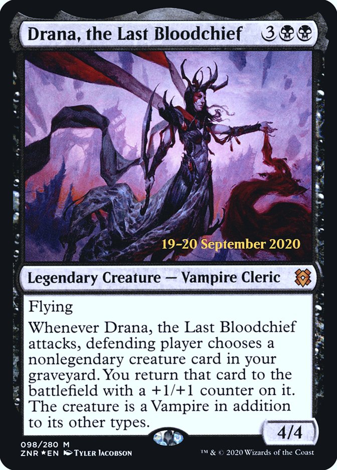 Drana, the Last Bloodchief [Zendikar Rising Prerelease Promos] | Play N Trade Winnipeg