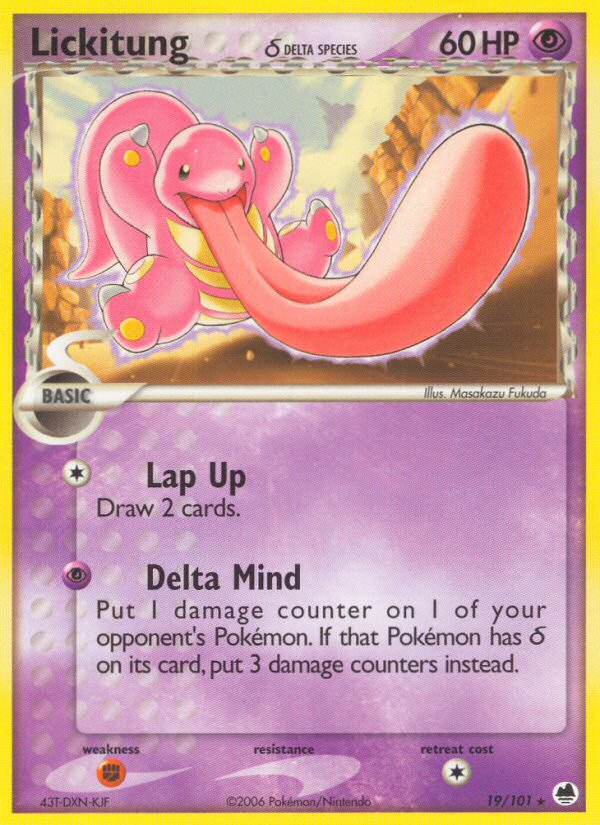 Lickitung (19/101) (Delta Species) [EX: Dragon Frontiers] | Play N Trade Winnipeg