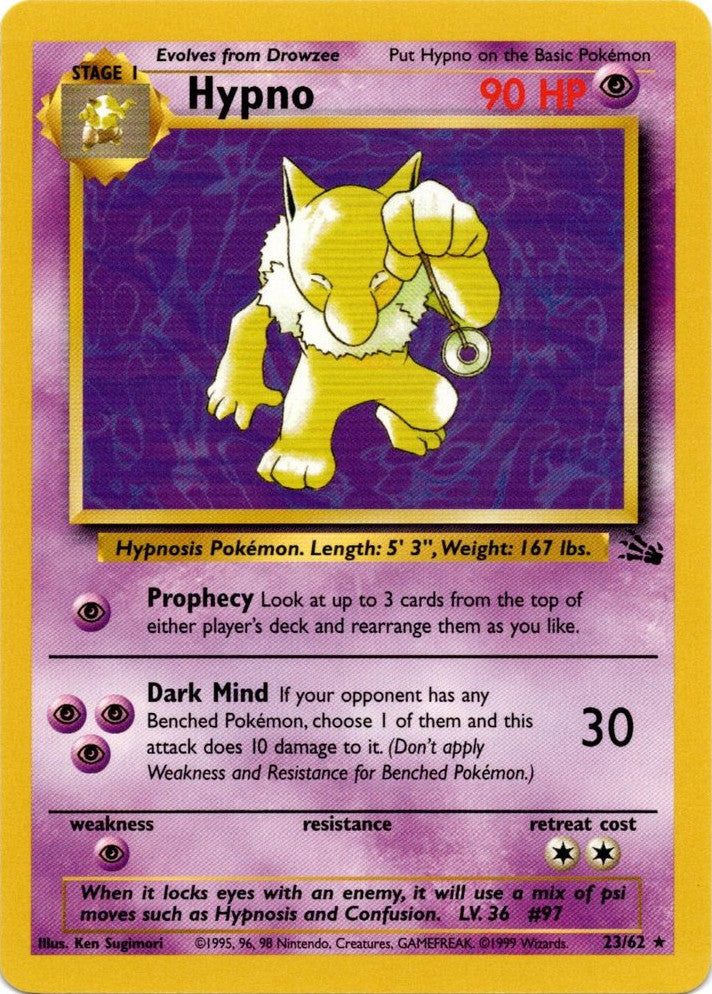 Hypno (23/62) [Fossil Unlimited] | Play N Trade Winnipeg