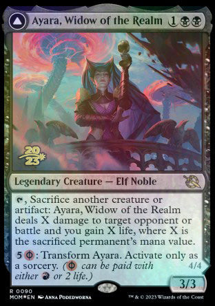 Ayara, Widow of the Realm // Ayara, Furnace Queen [March of the Machine Prerelease Promos] | Play N Trade Winnipeg