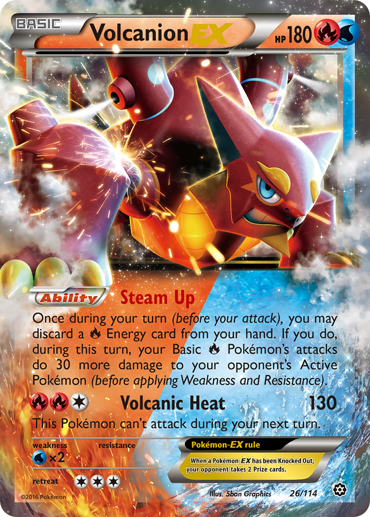 Volcanion EX (26/114) [XY: Steam Siege] | Play N Trade Winnipeg