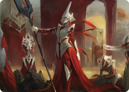Porcelain Zealot Art Card [Phyrexia: All Will Be One Art Series] | Play N Trade Winnipeg