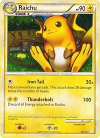 Raichu (10/123) (Cracked Ice Holo) [HeartGold & SoulSilver: Base Set] | Play N Trade Winnipeg