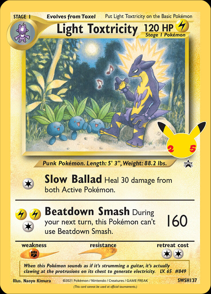 Light Toxtricity (SWSH137) (Celebrations) [Sword & Shield: Black Star Promos] | Play N Trade Winnipeg