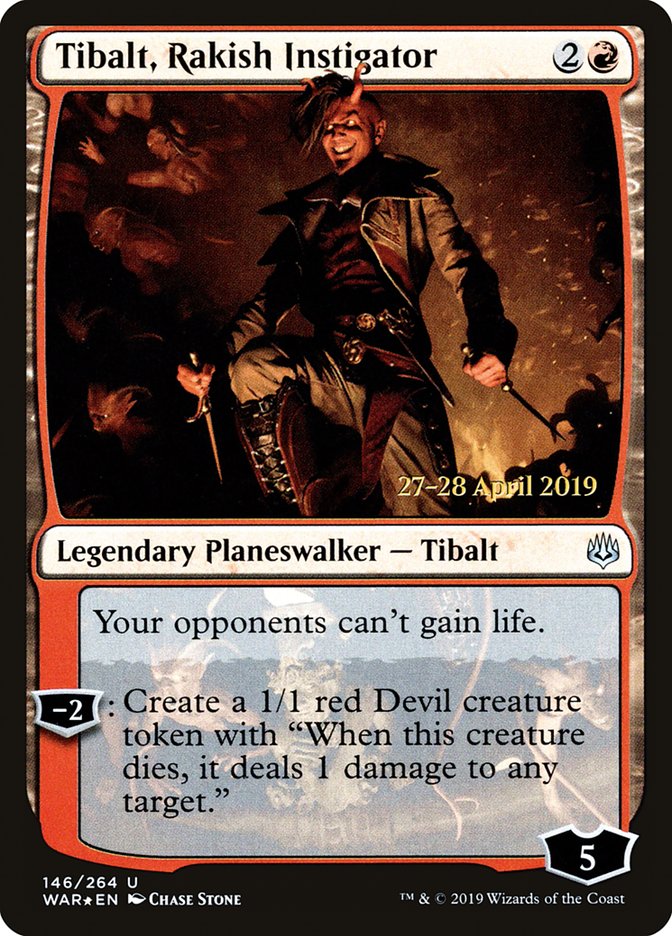 Tibalt, Rakish Instigator  [War of the Spark Prerelease Promos] | Play N Trade Winnipeg