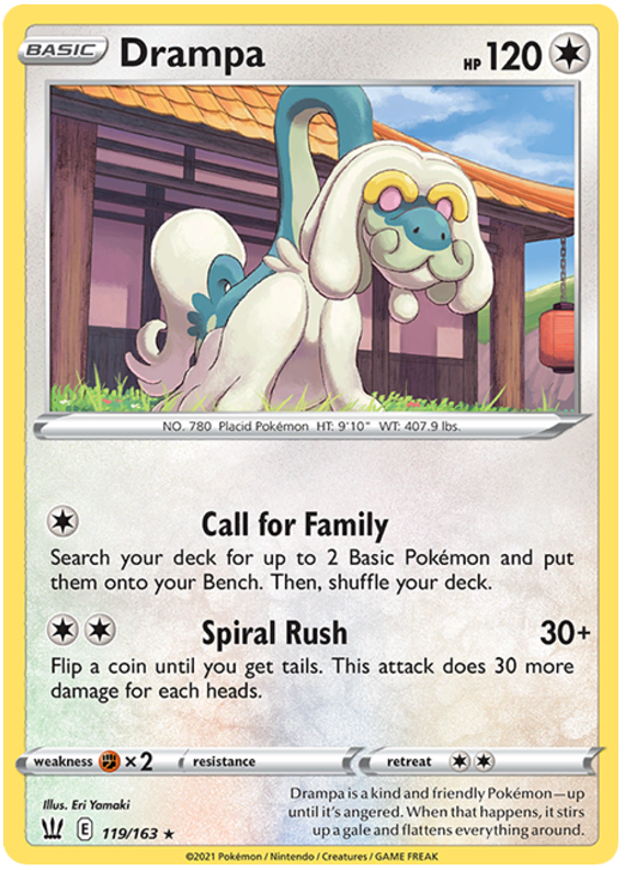 Drampa (119/163) [Sword & Shield: Battle Styles] | Play N Trade Winnipeg