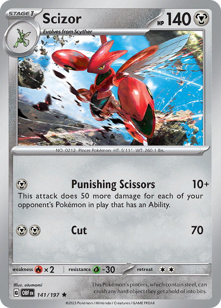 Scizor (141/197) [Scarlet & Violet: Obsidian Flames] | Play N Trade Winnipeg