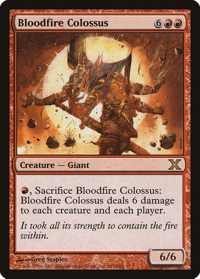 Bloodfire Colossus [Tenth Edition] | Play N Trade Winnipeg