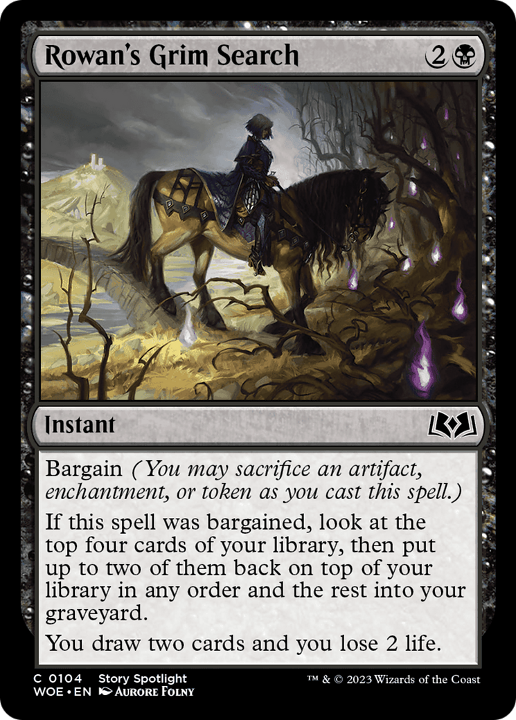 Rowan's Grim Search [Wilds of Eldraine] | Play N Trade Winnipeg