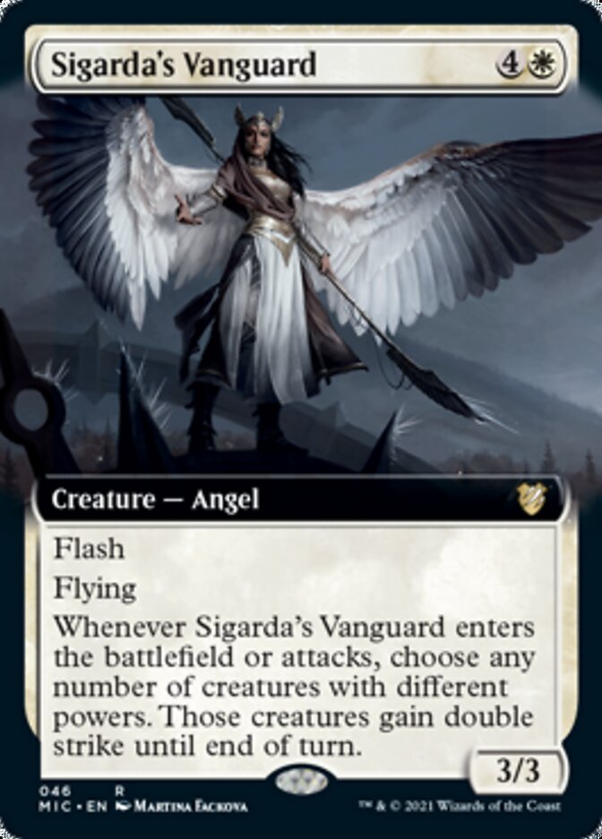 Sigarda's Vanguard (Extended) [Innistrad: Midnight Hunt Commander] | Play N Trade Winnipeg