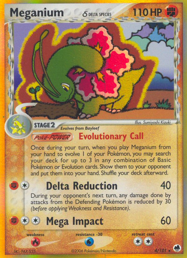 Meganium (4/101) (Delta Species) [EX: Dragon Frontiers] | Play N Trade Winnipeg