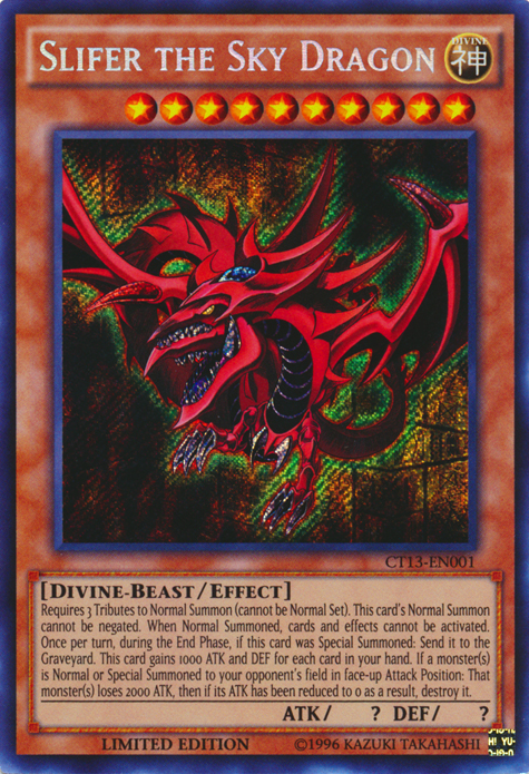 Slifer the Sky Dragon [CT13-EN001] Secret Rare | Play N Trade Winnipeg