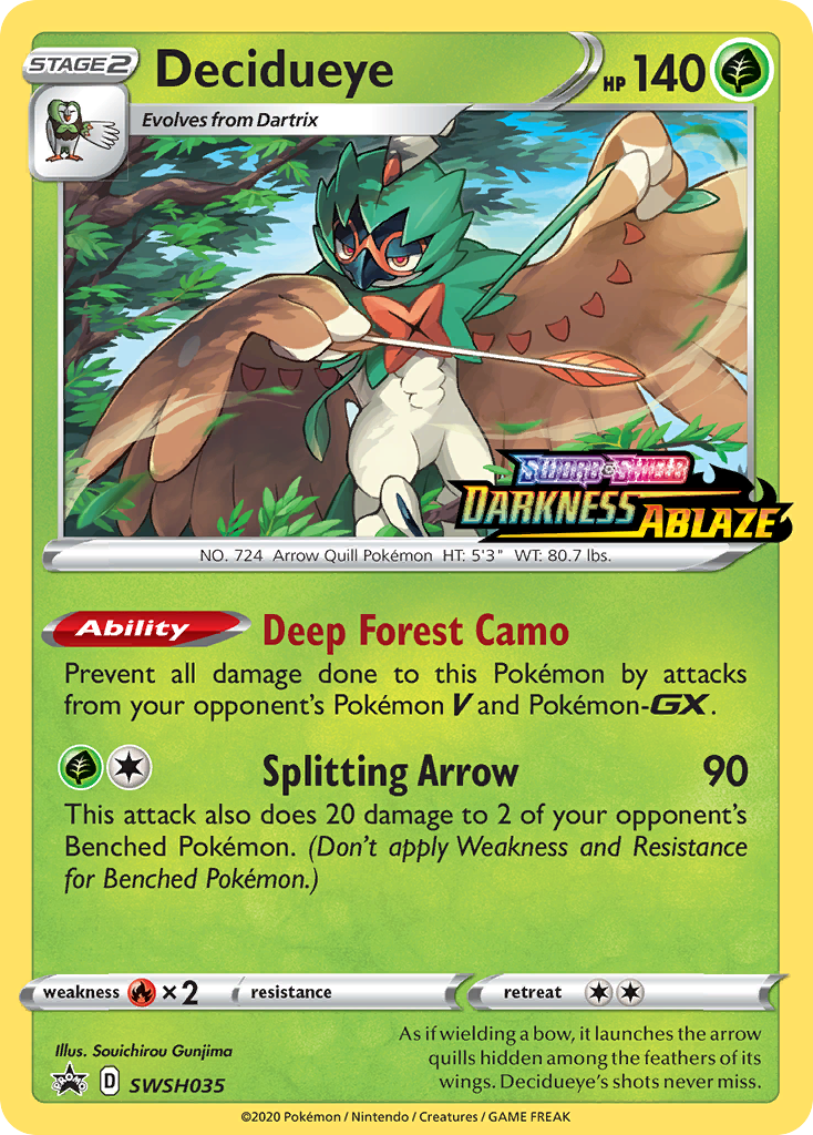 Decidueye (SWSH035) (Prerelease Promo) [Sword & Shield: Black Star Promos] | Play N Trade Winnipeg