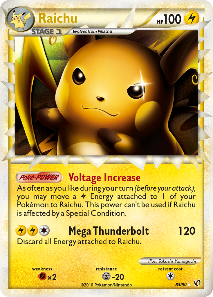 Raichu (83/90) [HeartGold & SoulSilver: Undaunted] | Play N Trade Winnipeg