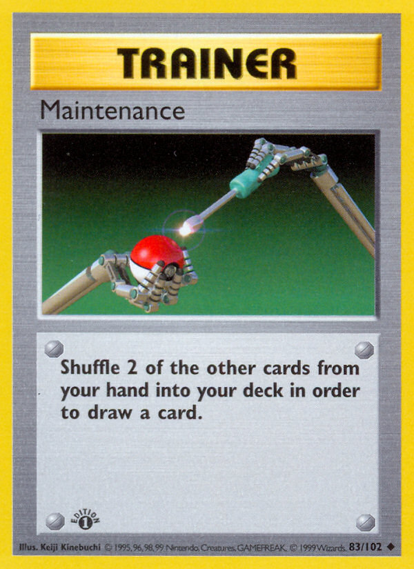 Maintenance (83/102) (Shadowless) [Base Set 1st Edition] | Play N Trade Winnipeg