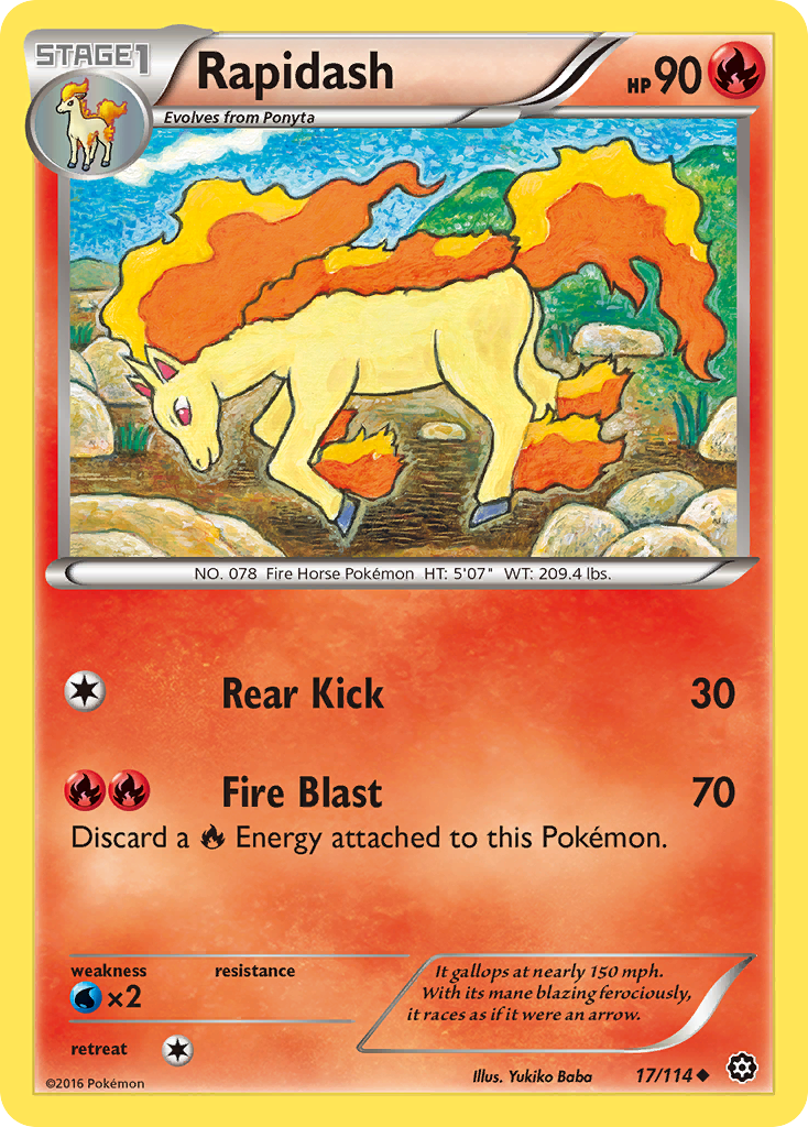 Rapidash (17/114) [XY: Steam Siege] | Play N Trade Winnipeg