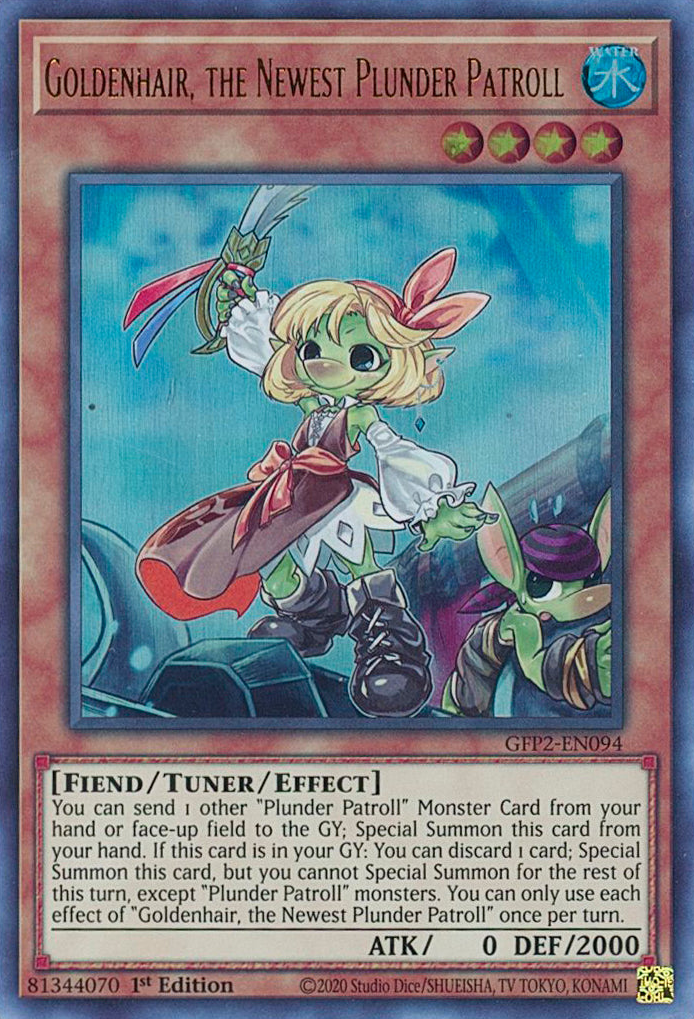 Goldenhair, the Newest Plunder Patroll [GFP2-EN094] Ultra Rare | Play N Trade Winnipeg