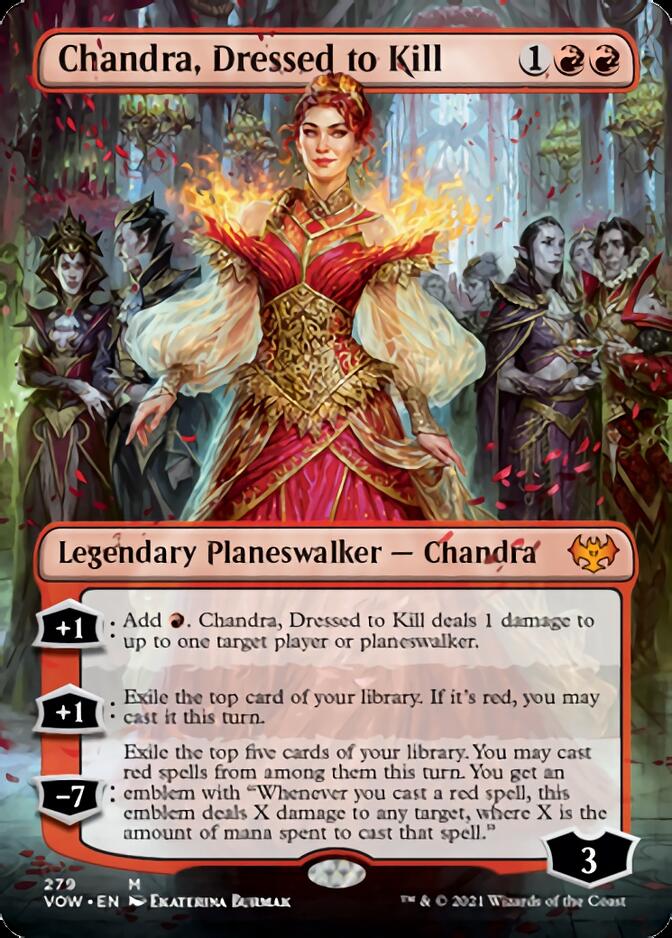 Chandra, Dressed to Kill (Borderless) [Innistrad: Crimson Vow] | Play N Trade Winnipeg