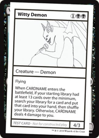 Witty Demon (2021 Edition) [Mystery Booster Playtest Cards] | Play N Trade Winnipeg