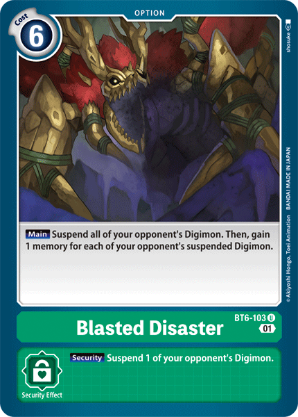 Blasted Disaster [BT6-103] [Double Diamond] | Play N Trade Winnipeg