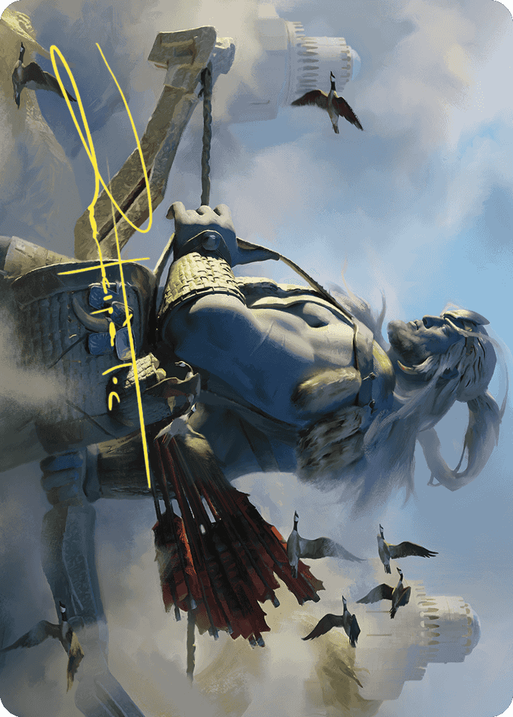 Skybeast Tracker Art Card (Gold-Stamped Signature) [Wilds of Eldraine Art Series] | Play N Trade Winnipeg