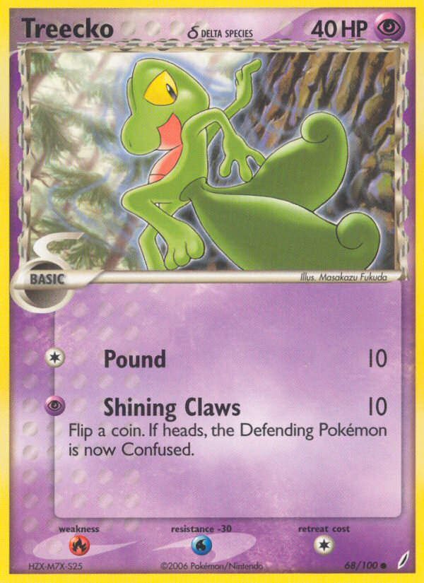 Treecko (68/100) (Delta Species) [EX: Crystal Guardians] | Play N Trade Winnipeg