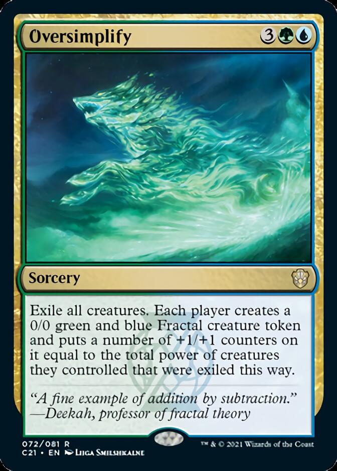 Oversimplify [Commander 2021] | Play N Trade Winnipeg