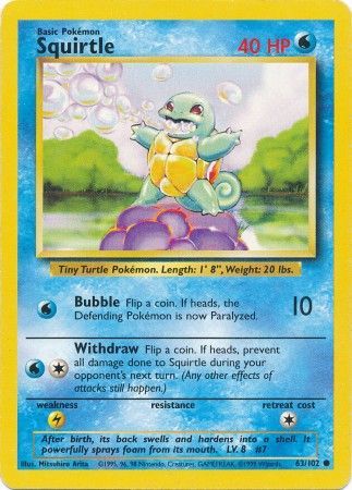 Squirtle (63/102) [Base Set Unlimited] | Play N Trade Winnipeg
